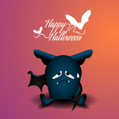 Colored halloween card