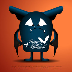 Colored halloween card