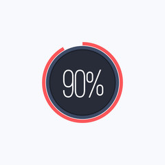 90% Round Progress Icon