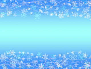 Christmas ornament background witn snowflakes