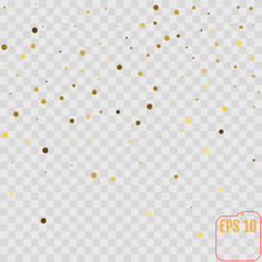 Gold confetti celebration background