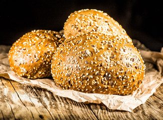 Close-up of traditional bread.