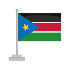 National flag of South Sudan Vector Illustration