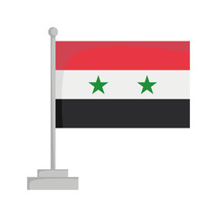 National flag of Syria Vector Illustration