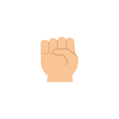 Clenched fist hand gesture. Hand fist icon. Hold fist icon. Vector illustration