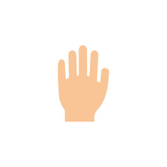Hands human up opened palm and sleeve of a jacket. Vector illustration