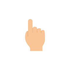 Hand with pointing finger. Gesture. Vector illustration