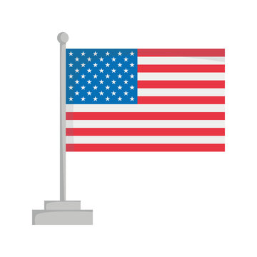 National flag of United States Vector Illustration