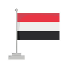 National flag of Yemen Vector Illustration