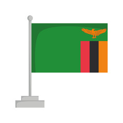 National flag of Zambia Vector Illustration