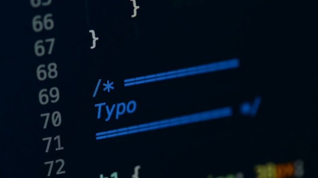 HTML and CSS code developing. Website design code programming on a laptop screen