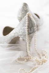 Beautiful lace shoes for bride