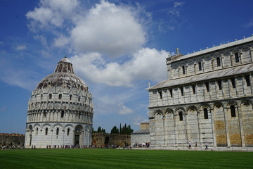 Baptistery and Cathedral in the "Miracle Place" of Pisa