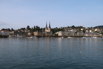 Obraz premium Sicht auf die Hofkirche St. Leodegar
