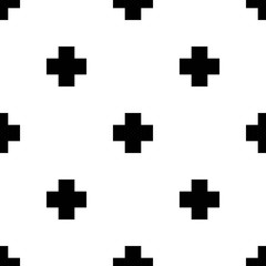 Seamless pattern with crosses in Scandinavian style