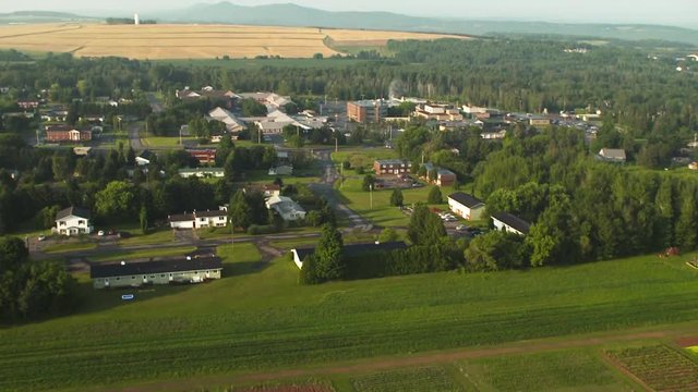 Small town of Aroostook County, aerial