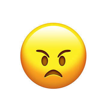 Emoji Yellow Angry Emotional Face Icon