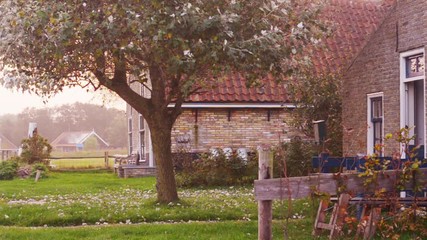 old farm houses on island in the North Sea