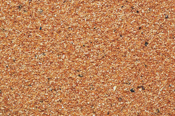 Texture background of wheat bran, top view. Health food concept