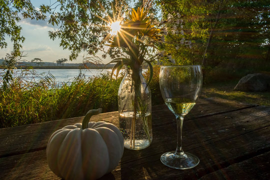 Golden Hour Picnic With Wine