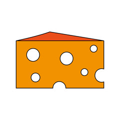 Delicious cheese dairy icon vector illustration graphic design