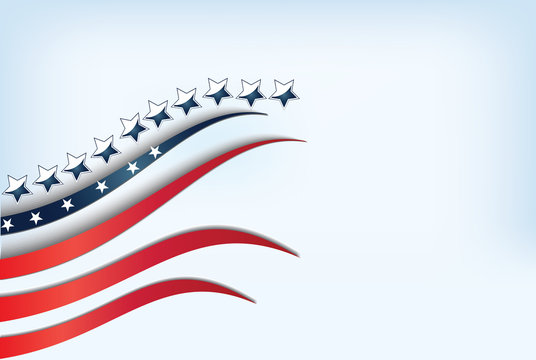Flag USA background template with copy-space 