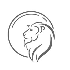 Circle with head lion