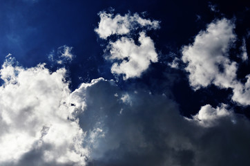 sky and sun with clouds