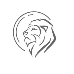 Circle with head lion