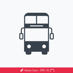 Bus (Double Decker) Icon / Vector
