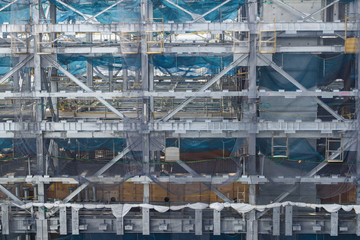 建設中のビル