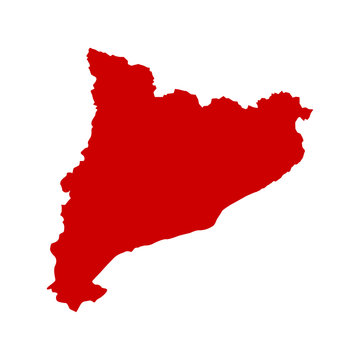 Abstract map Catalonia on white background. Flat vector illustration EPS 10