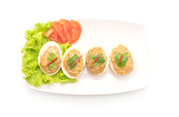 boiled egg with minced pork
