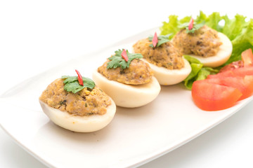 boiled egg with minced pork