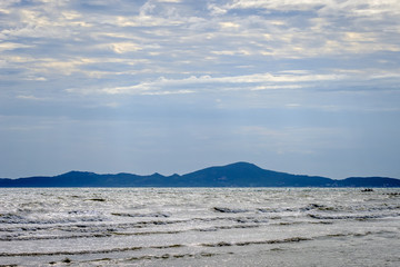 Rain cloud over the sea