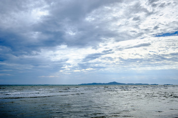 Rain cloud over the sea