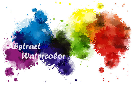 Abstract Rainbow Color Of Watercolor Background For Illustrator Graphic Vector Design