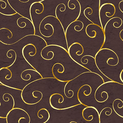 Oriental gold seamless pattern