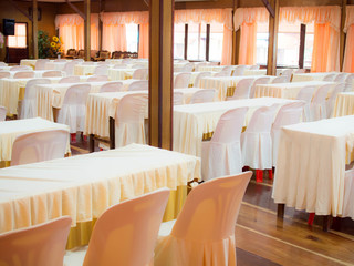 Chairs during lecture at conference