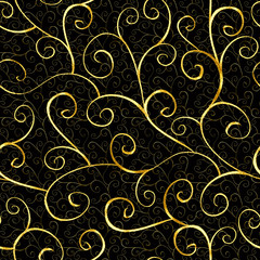 Fototapeta na wymiar Royal abstract gold seamless pattern