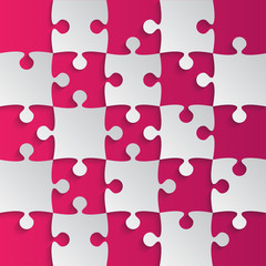 Grey Puzzle Pieces Pink - JigSaw Field Chess