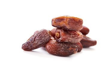 Fresh dates over white Background