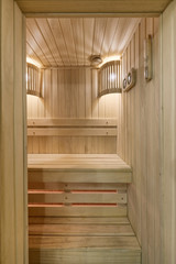the interior of the sauna
