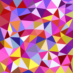 Abstract polygonal triangles background. Colorful vivid background of colored triangles with kaleidoscope effect