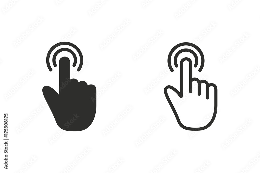 Sticker touch vector icon.