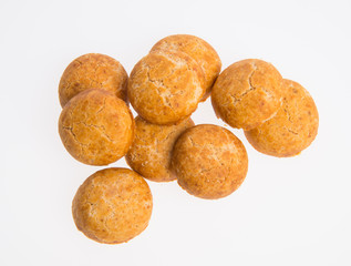 Peanut cookies or Chinese traditional peanut cookies on a background.