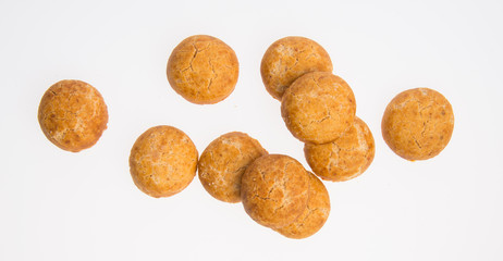 Peanut cookies or Chinese traditional peanut cookies on a background.