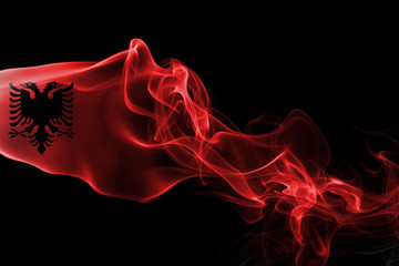 Fototapeta premium Alabania national smoke flag