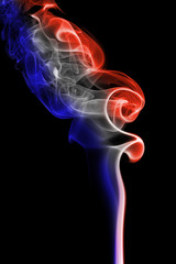 Obraz premium France national smoke flag