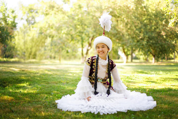 Beautiful kazakh woman in national costume